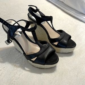 Vince Camuto espadrille wedges black